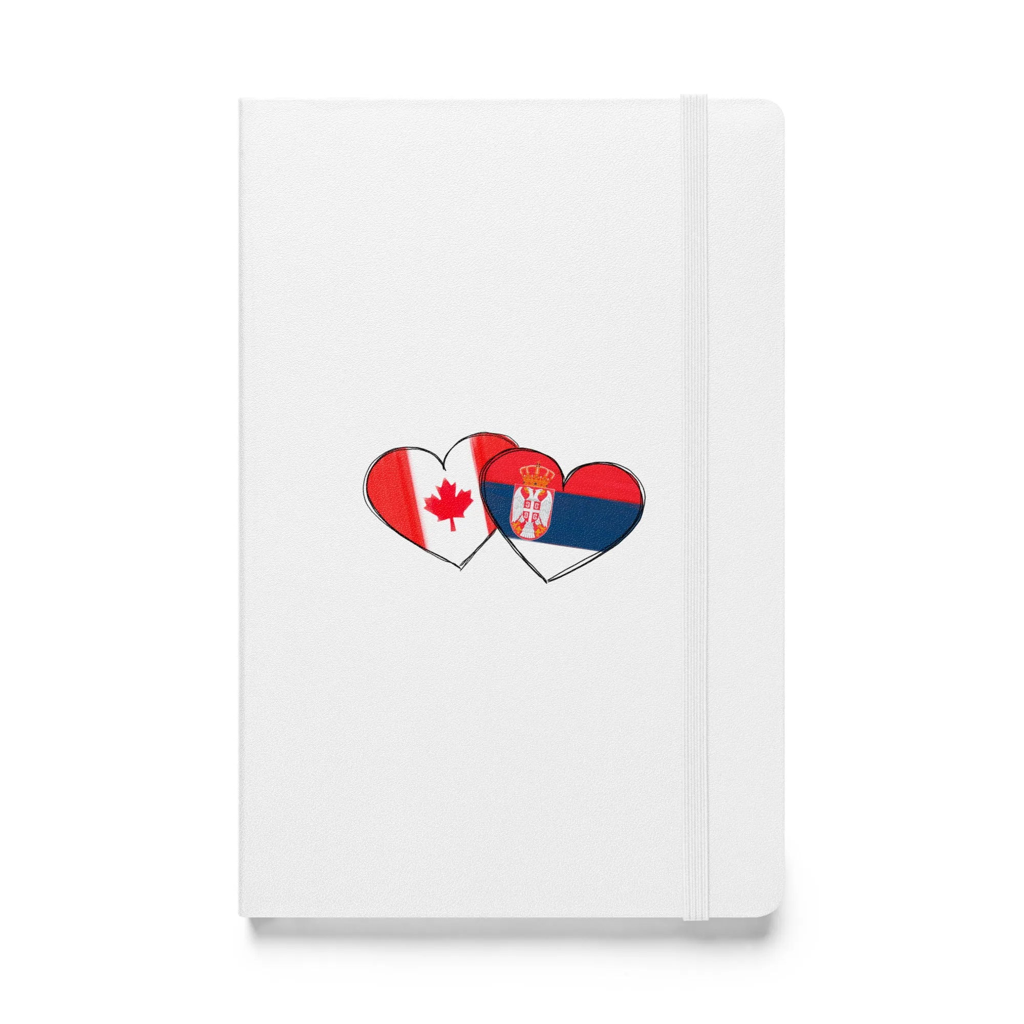 Serbian-Canadian Heart Hardcover Notebook