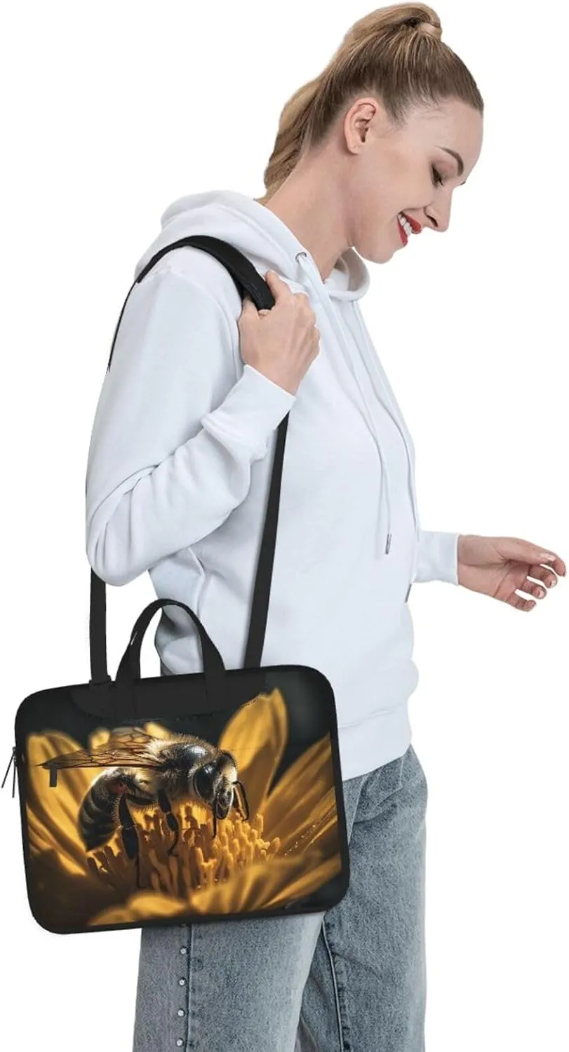 Serious Bee Laptop Bag Laptop Messenger Shoulder Bag Travel Computer Bag for Women Men