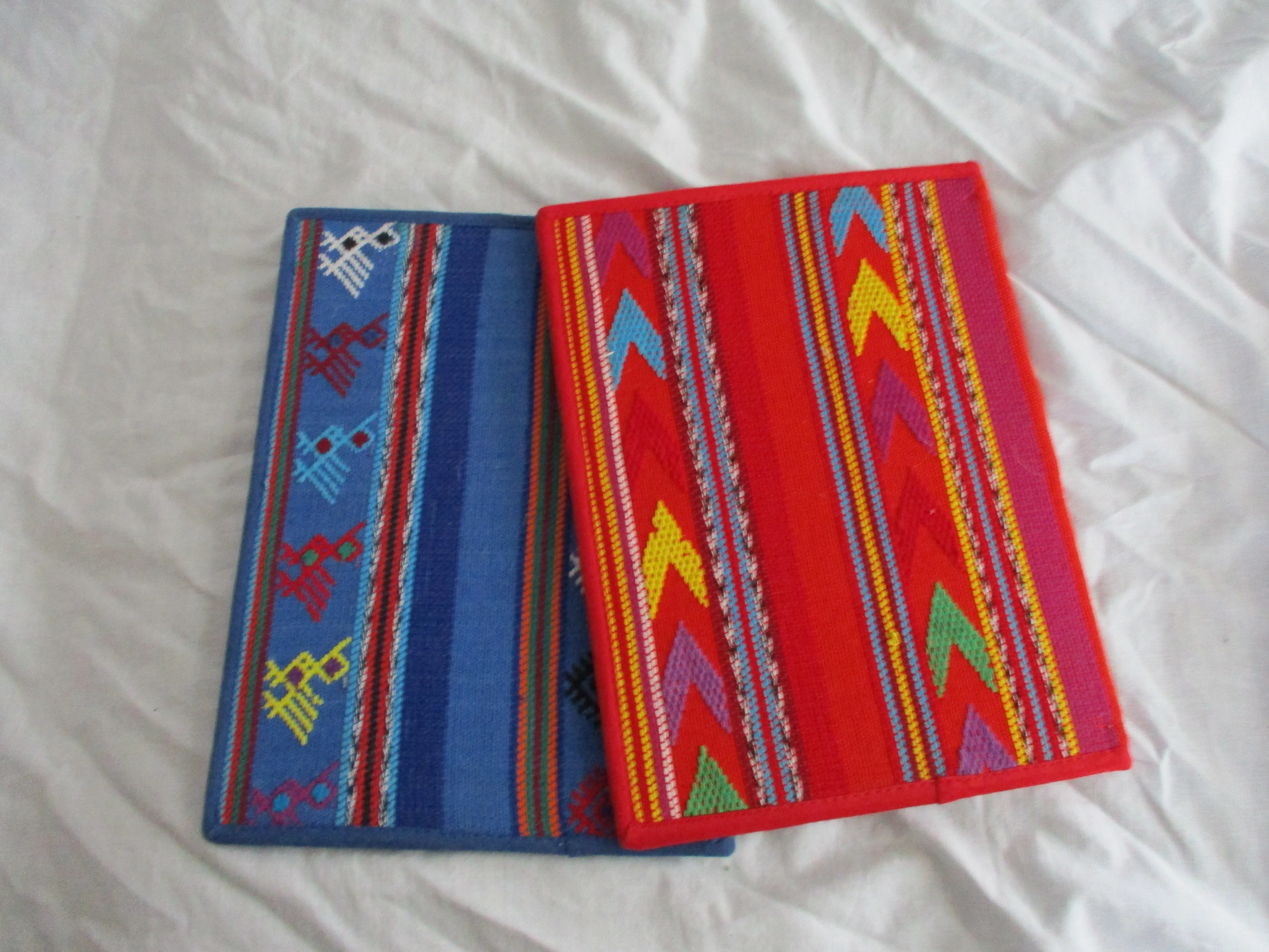 Set Lot 2 NEW GUATEMALA Notebook Journal COVER RED BLUE 9.5 x7" Writer Gift