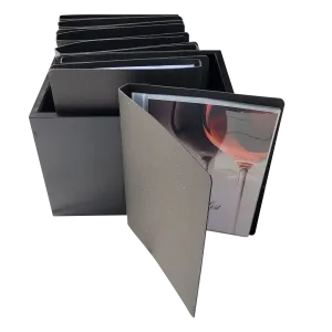 Set of 25 A5 Leather Menu Binders with or without pockets