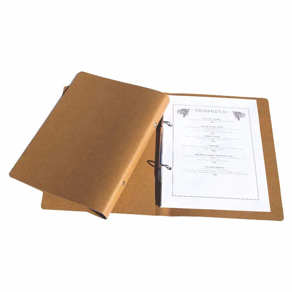 Set of 25 A5 Leather Menu Binders with or without pockets