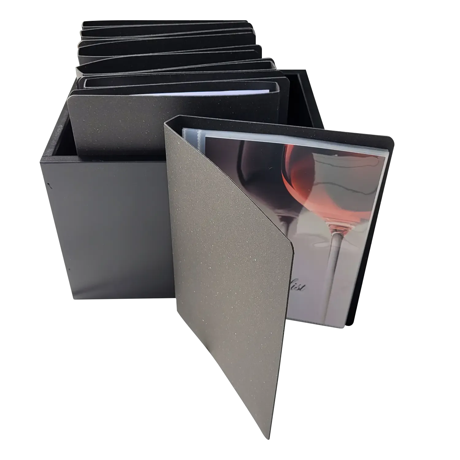 Set of 25 A5 Leather Menu Binders with or without pockets