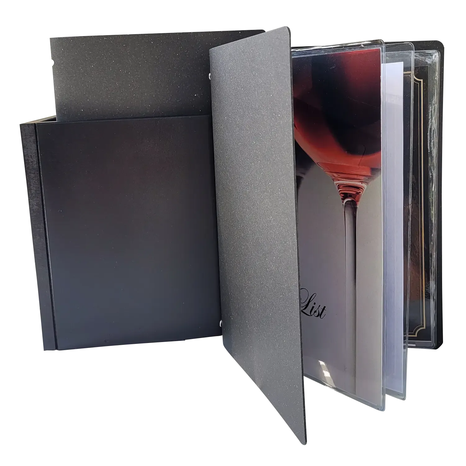 Set of 25 A5 Leather Menus Black or Light Tan with or without pockets