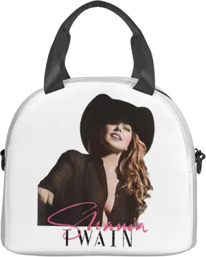 Shania Music Twain Men Women Lunch Bag Insulated Reusable Handheld Crossbody Portable Lunch Box Adult Lunch Box Suitable For Office Work Travel