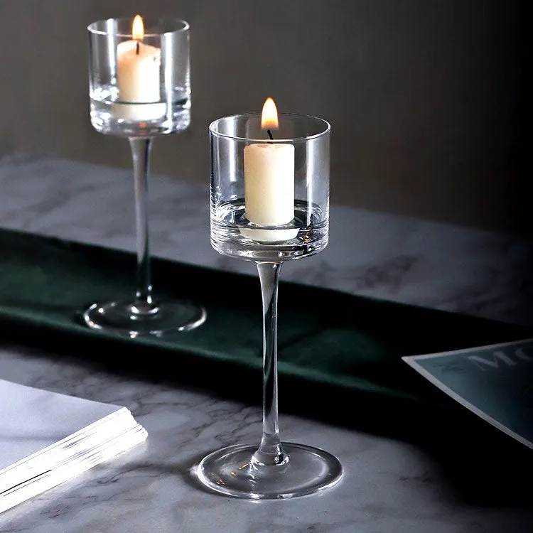 Shannon Carter High-Footed Crystal Glass Candle Holder