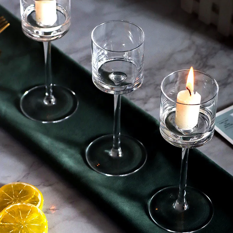 Shannon Carter High-Footed Crystal Glass Candle Holder