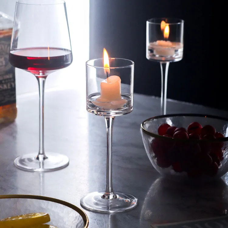 Shannon Carter High-Footed Crystal Glass Candle Holder