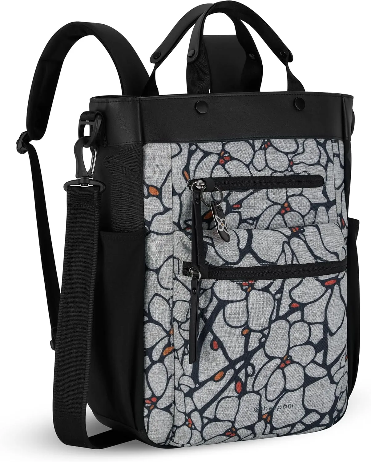 Sherpani Soleil, Anti Theft Convertible Backpack, 3 in 1 Tote Bag, Crossbody Bag, Cross Body Purse, 18L Travel Backpack, Travel Gifts for Women, RFID Protection, Fits 15” Laptop (Sakura)