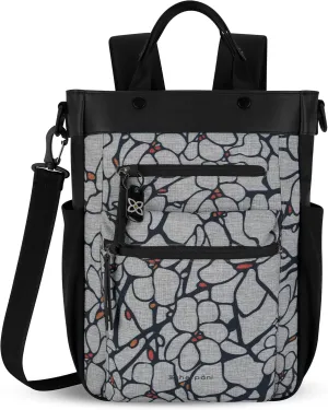 Sherpani Soleil, Anti Theft Convertible Backpack, 3 in 1 Tote Bag, Crossbody Bag, Cross Body Purse, 18L Travel Backpack, Travel Gifts for Women, RFID Protection, Fits 15” Laptop (Sakura)