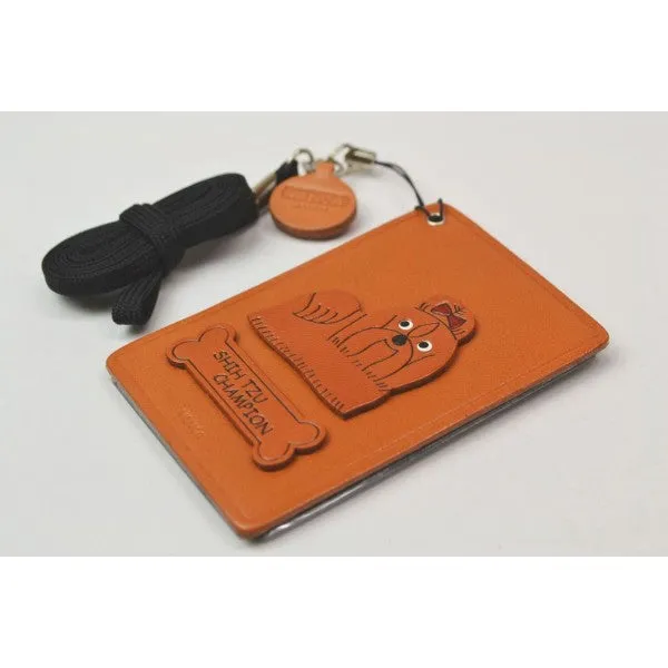 Shih Tzu Champion Dog Leather Commuter Pass/Passcard Holders