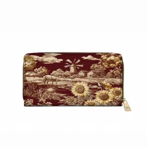 Shineful Leather Clutch Purse Texas Sunflower - Heart of the Lone Star Fields