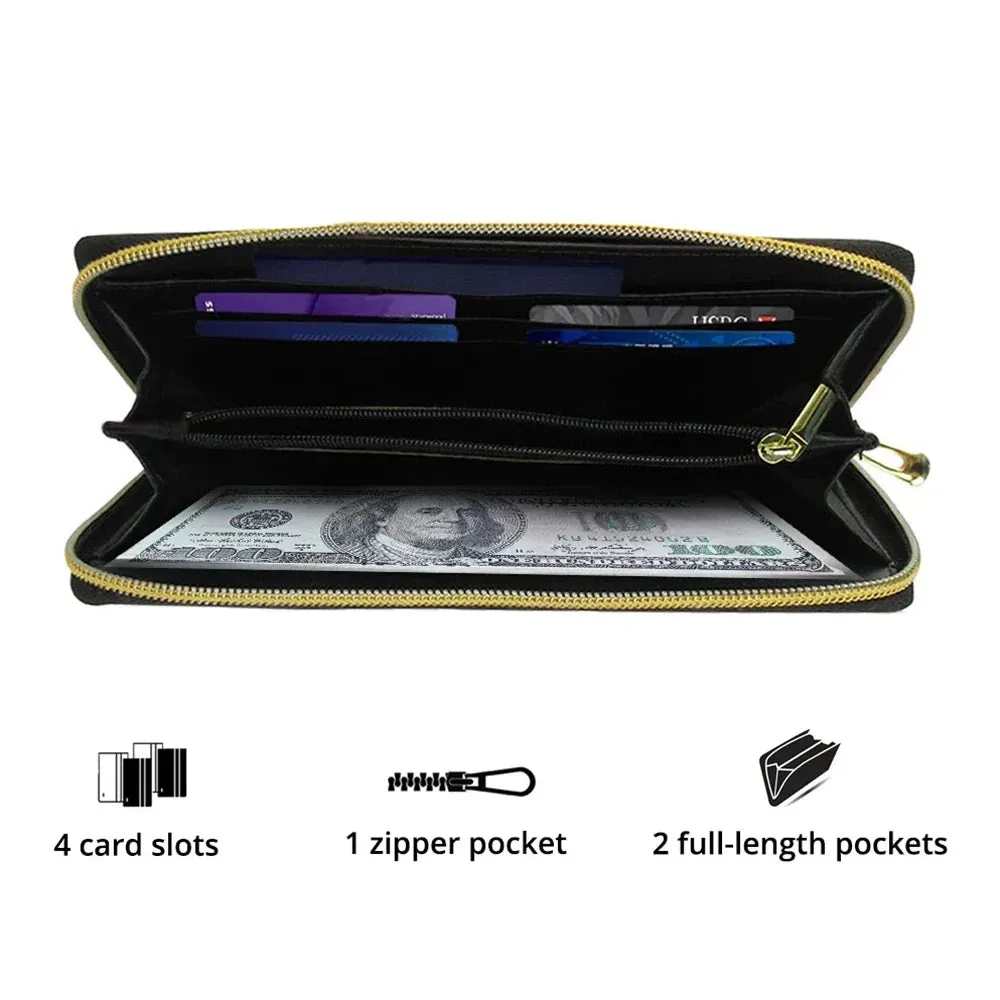 Shineful Leather Clutch Purse With Wristlet Strap Handle Generations of Sunshine