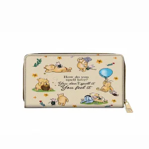 Shineful Leather Clutch Purse With Wristlet Strap Handle Pooh The Love