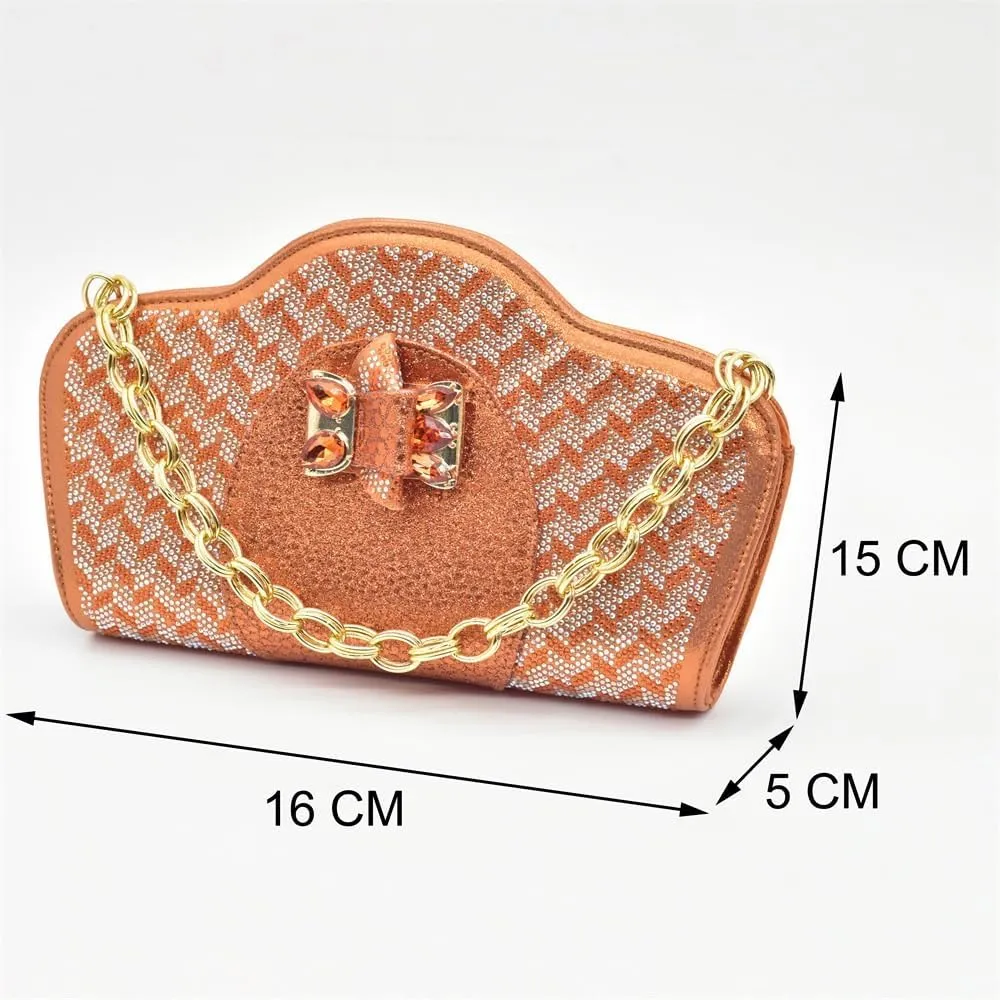 shoe bag set Small metal handle dinner bag rhinestone fish mouth shoes short heels(39)