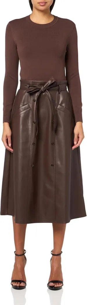 Shoshanna Women's Leather Knit Jaden Dress