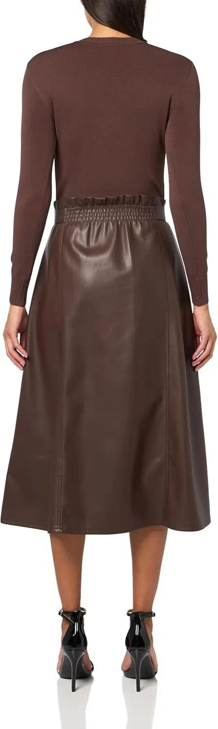 Shoshanna Women's Leather Knit Jaden Dress