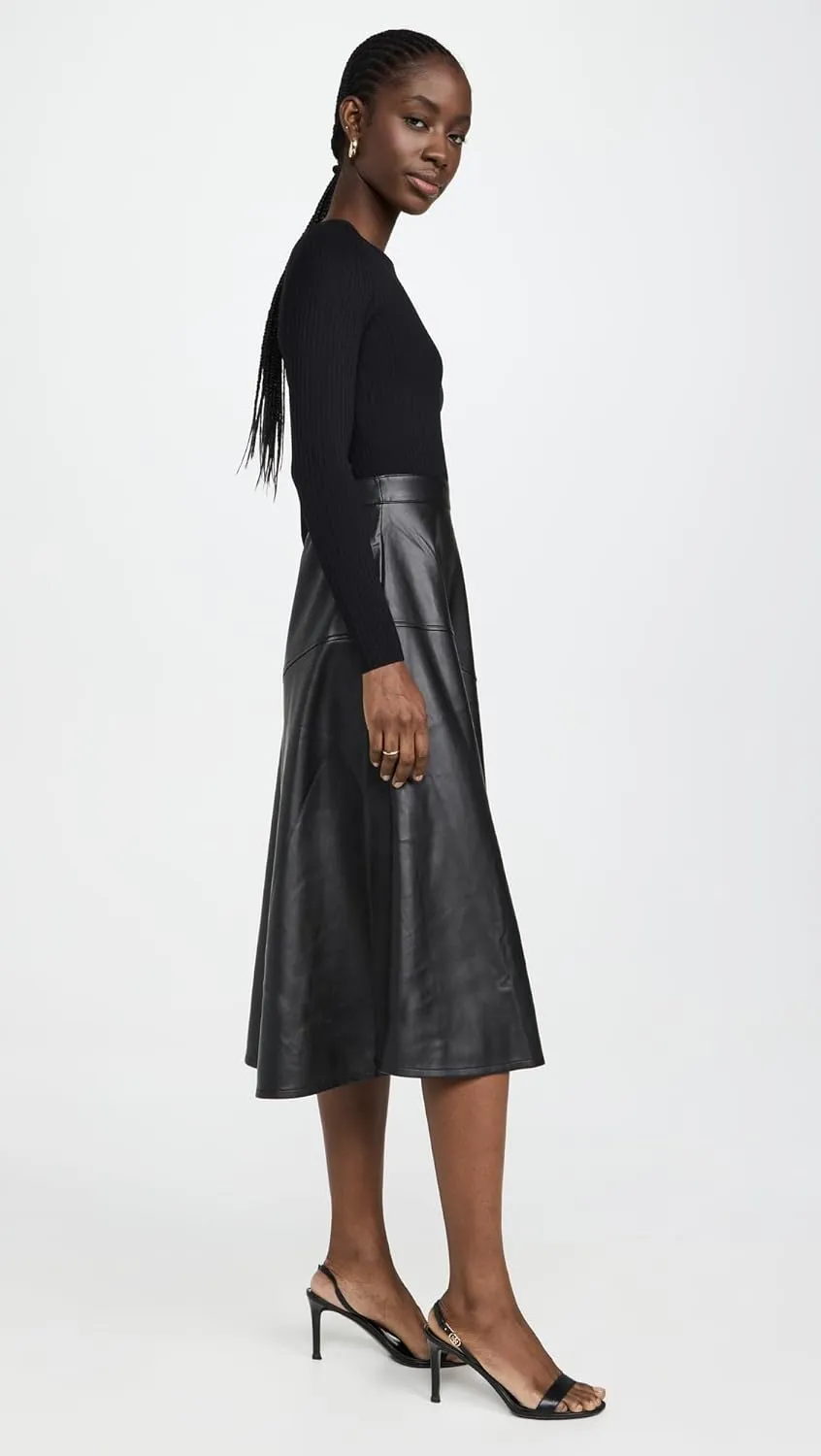 Shoshanna Women's Leather Knit Lonnie Dress