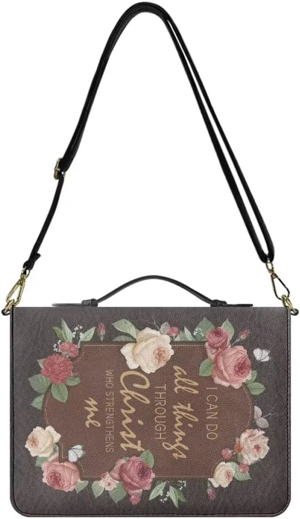 Shoulder Strap Bag Bible Carrying Case for Church Services Bible Cover with Adjustable Strap