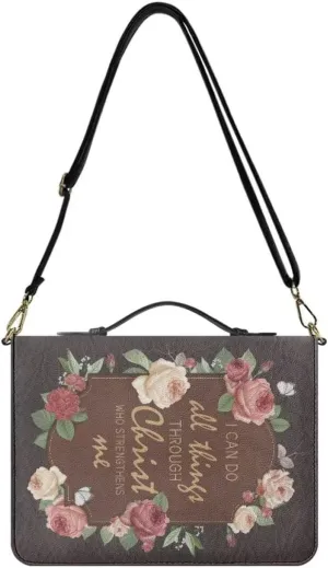 Shoulder Strap Bag Bible Carrying Case for Church Services Bible Cover with Adjustable Strap