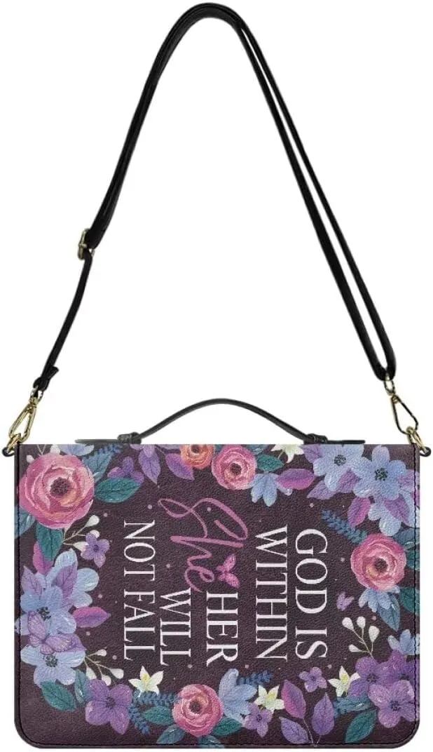 Shoulder Strap Bag Bible Carrying Case for Church Services Bible Cover with Adjustable Strap