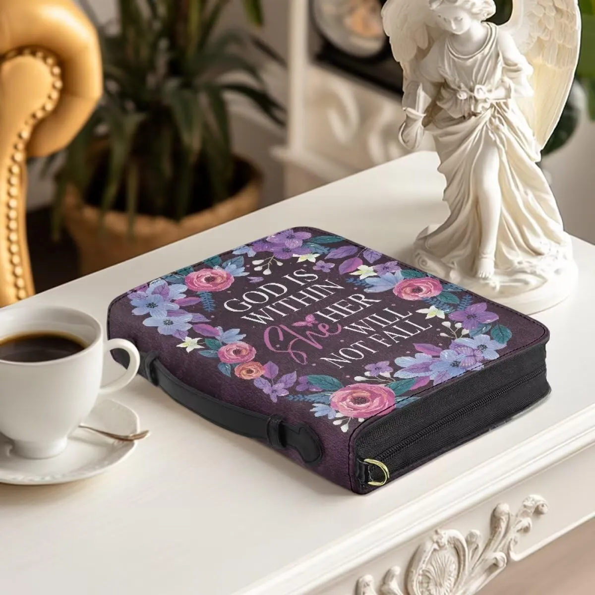 Shoulder Strap Bag Bible Carrying Case for Church Services Bible Cover with Adjustable Strap