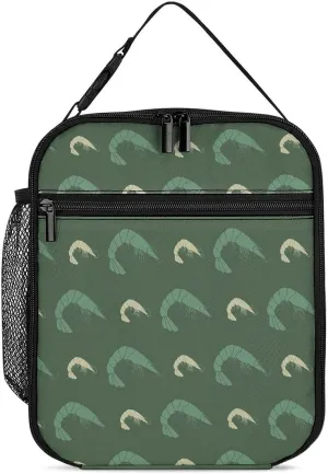 Shrimp Prawns Reusable Lunch Bag Insulated Portable Lunch Box Bag Leak Proof Dining Bag Lunch Box Container Tote Pattern113