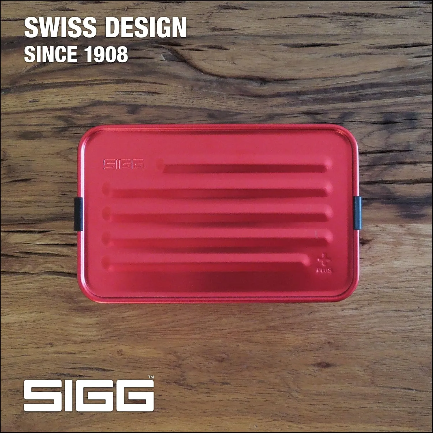 SIGG - Metal Lunch Box Plus - Food Container with Compartments - Swiss Design - Dishwasher Safe - Ultra Light - S/L