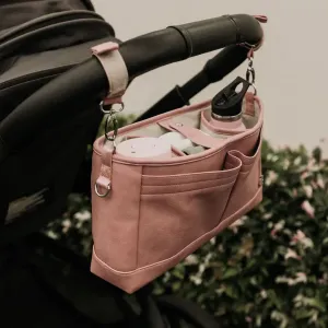 Signature Pram Caddy (Vegan Leather) — Dusty Rose