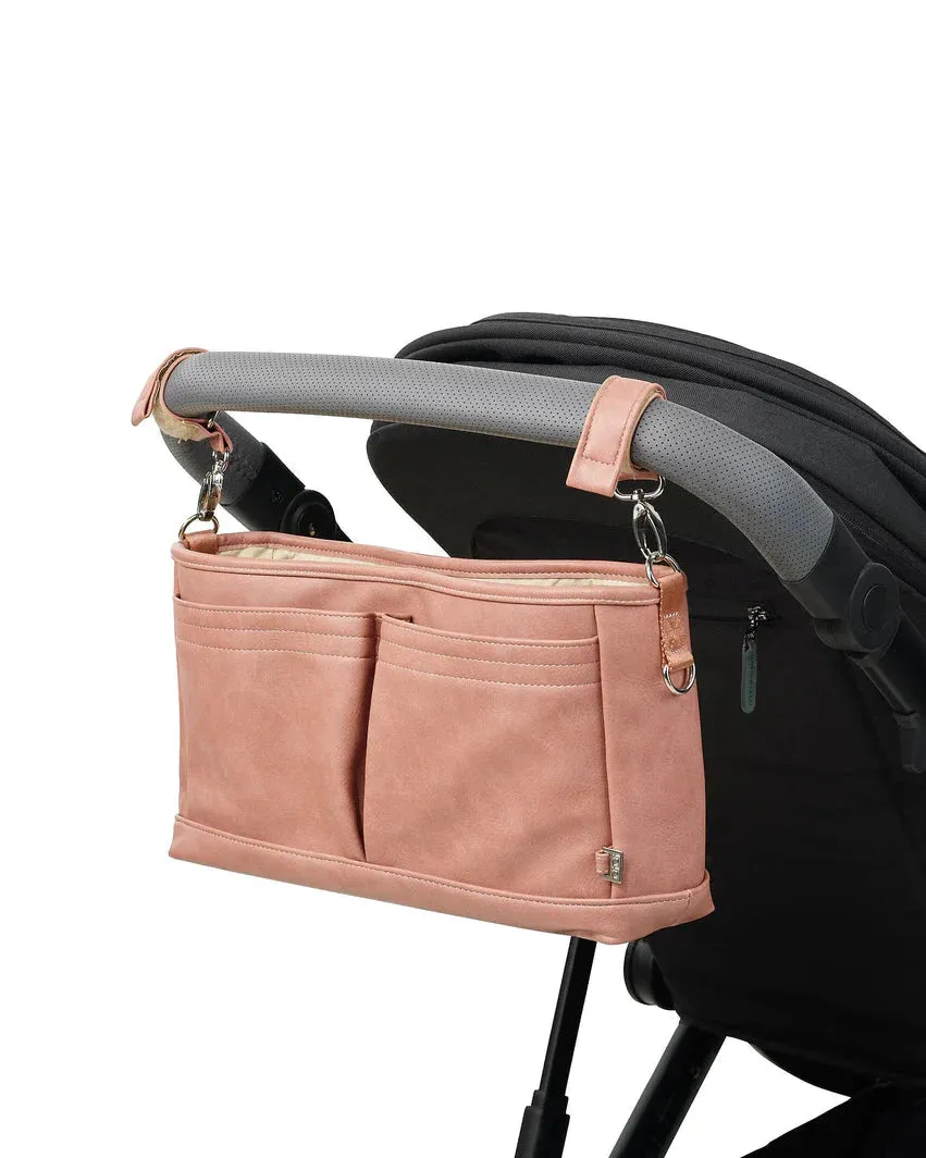 Signature Pram Caddy (Vegan Leather) — Dusty Rose