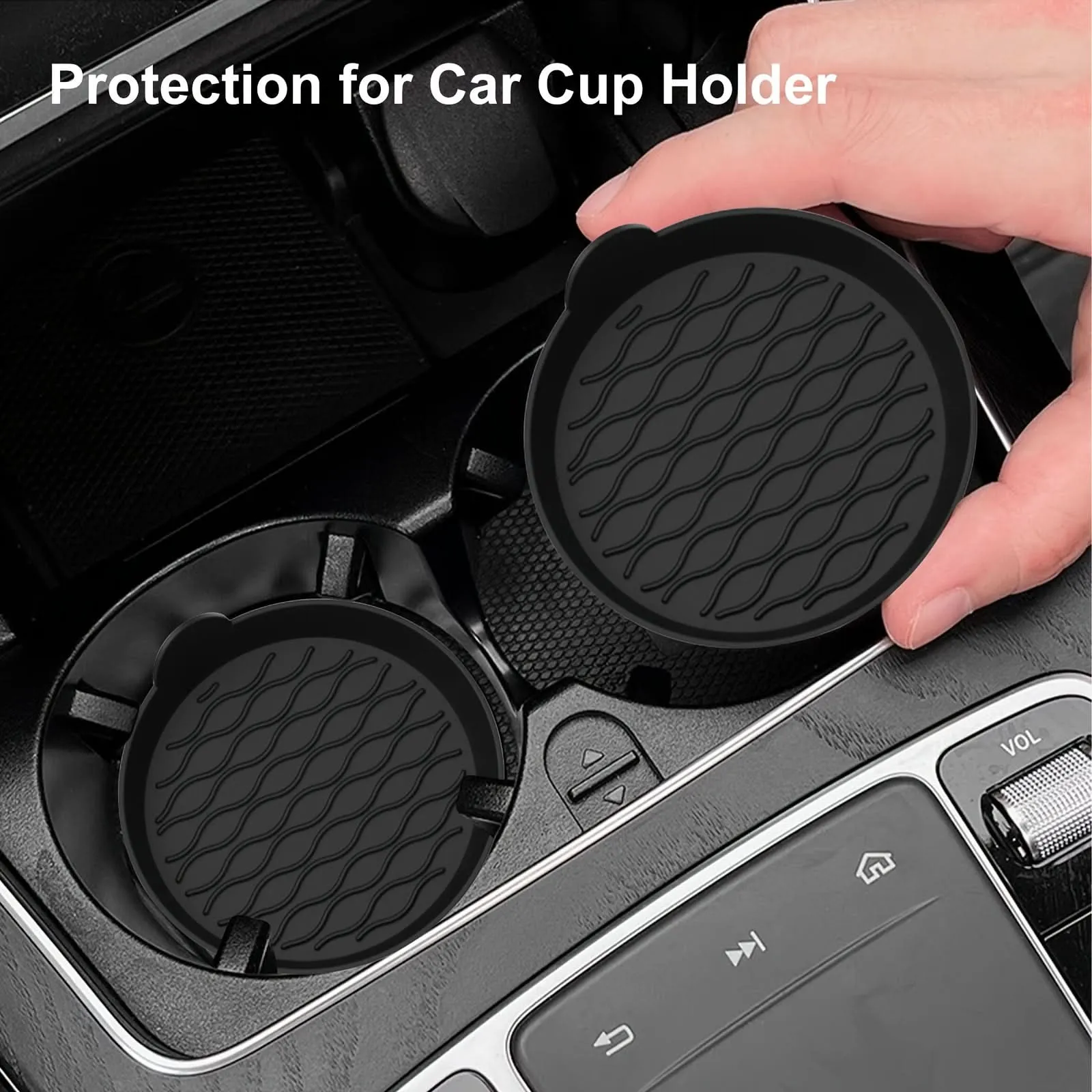 Silicone Car Coaster Set - Spill-Proof, Durable