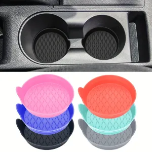 Silicone Car Coaster Set - Spill-Proof, Durable