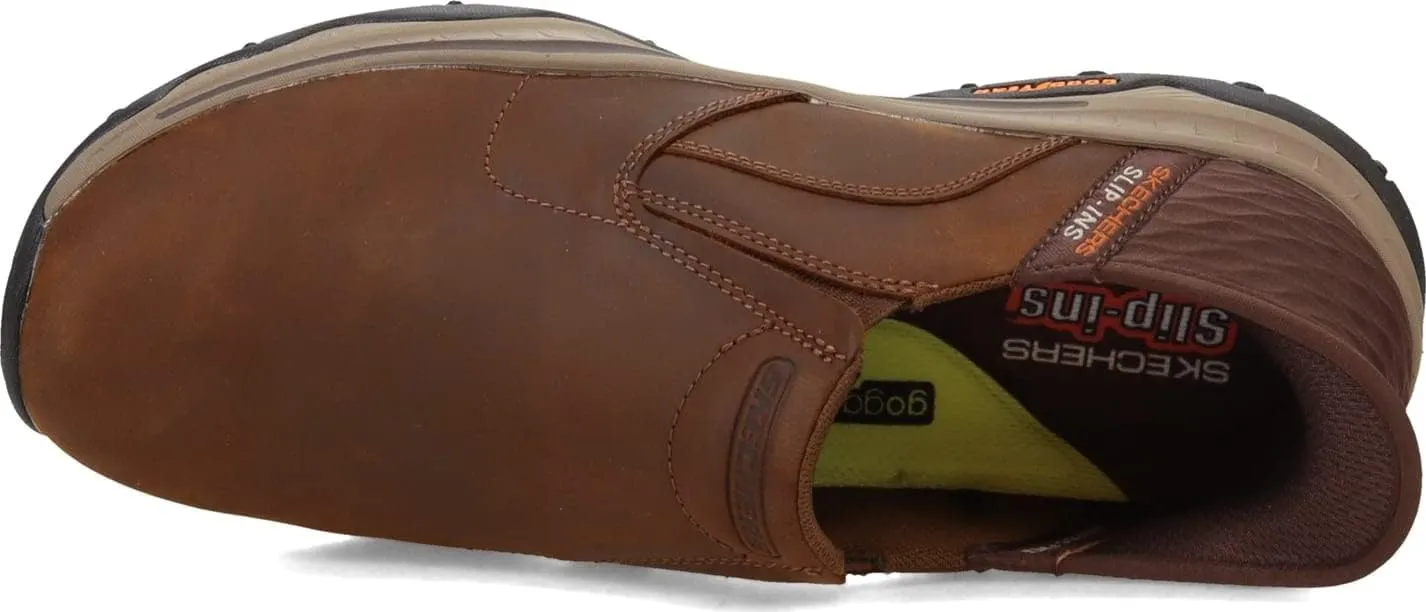 Skechers USA Men's Craster-Lanigan 204847 Twin Gore Round Toe Leather Slip-Ins