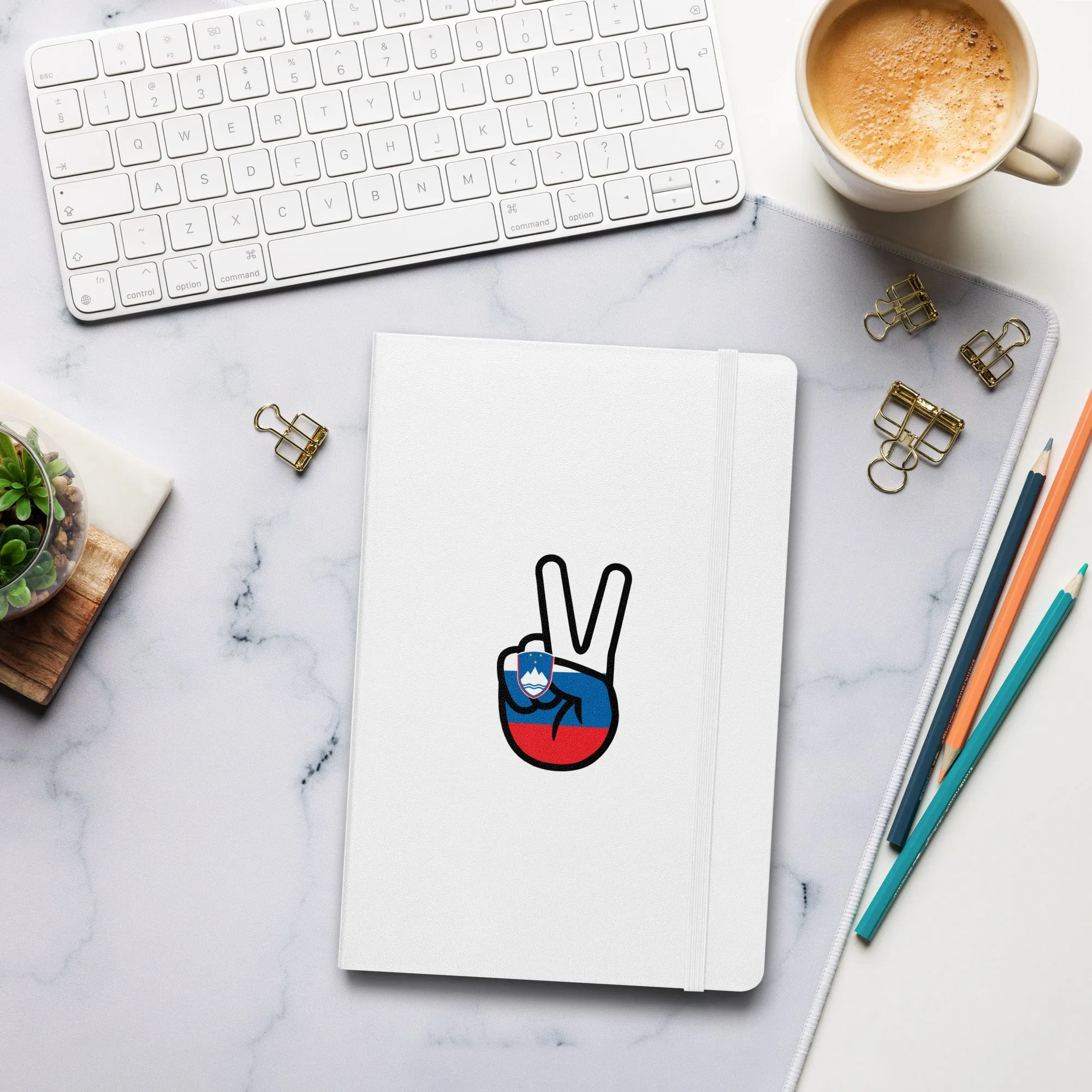 Slovenian Peace Flag Hardcover Notebook