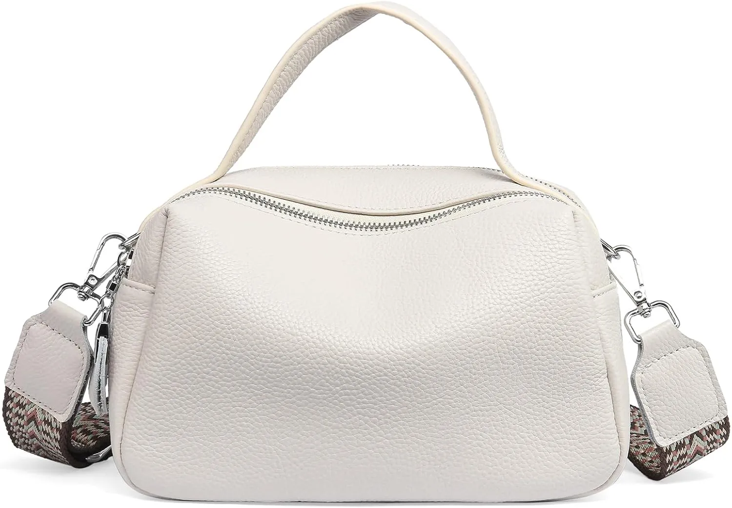 Small Crossbody Purse Leather Crossbody Bags for Women Fashion Handbag Cell Phone Crossover Shoulder Bag for Women
