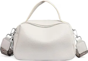 Small Crossbody Purse Leather Crossbody Bags for Women Fashion Handbag Cell Phone Crossover Shoulder Bag for Women