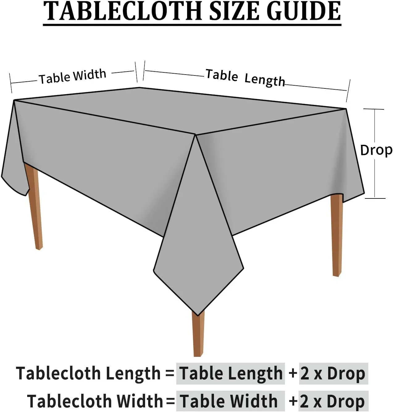 Smiry Rectangle Table Cloth, Waterproof Heavy Duty Vinyl Tablecloths, Wipeable Washable Table Cover for Kitchen and Dining Room (Brown, 60" X 84")