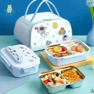 Space Themed Insulated Lunch Box with Bag