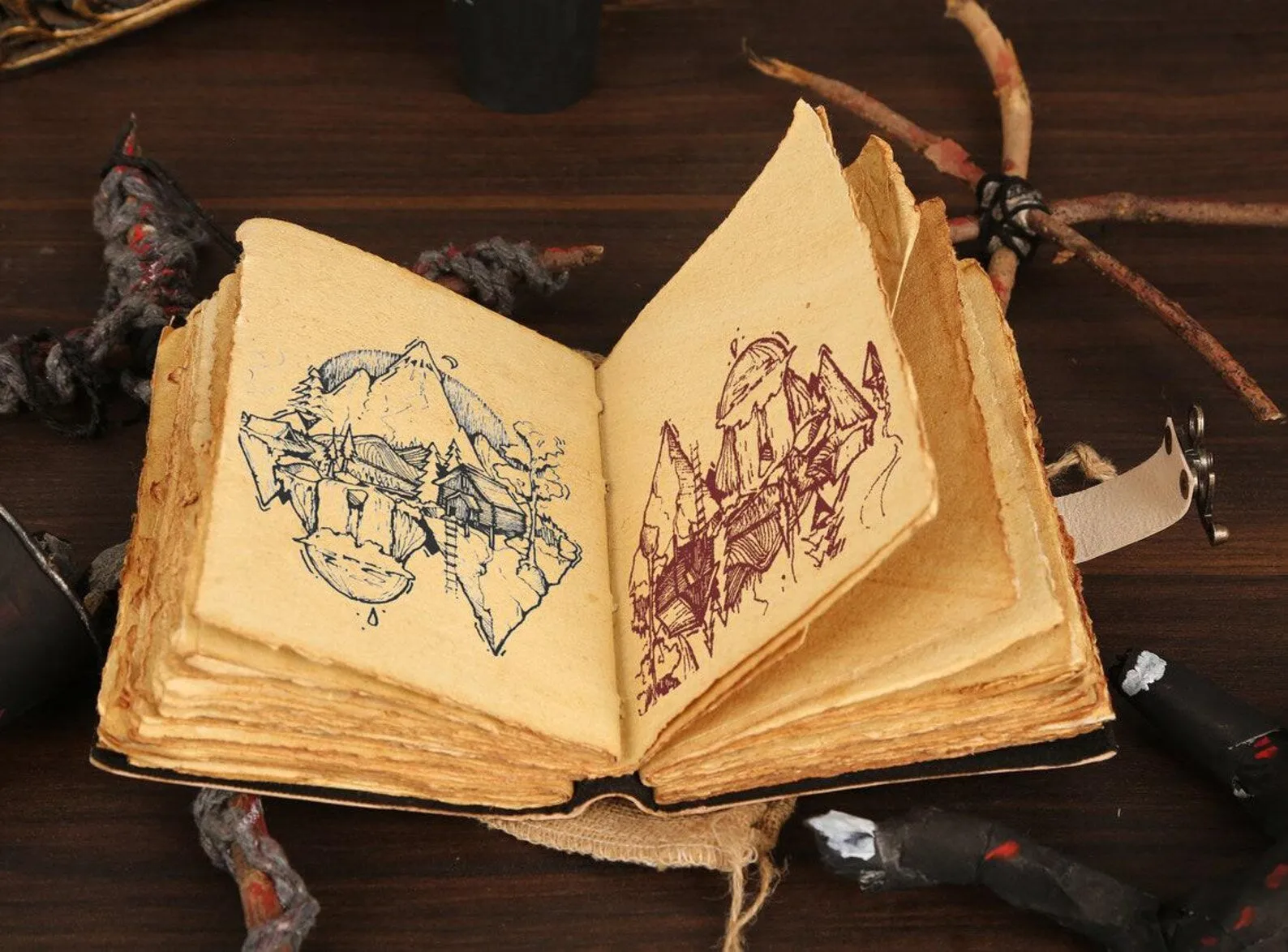Spell Book of Shadows Luna Moth Journal