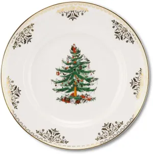 SPODE CHRISTMAS TREE Gold dinner plate