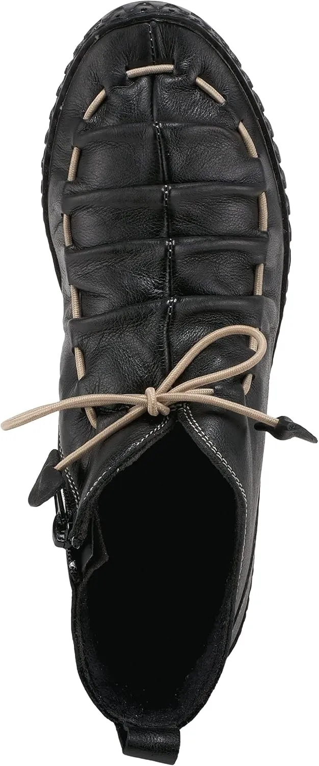 Spring Step Nespea Booties for Women - Waterproof Leather Women's Shoes with Zipper Closure - Western Ankle Boots for Women with Low Heel