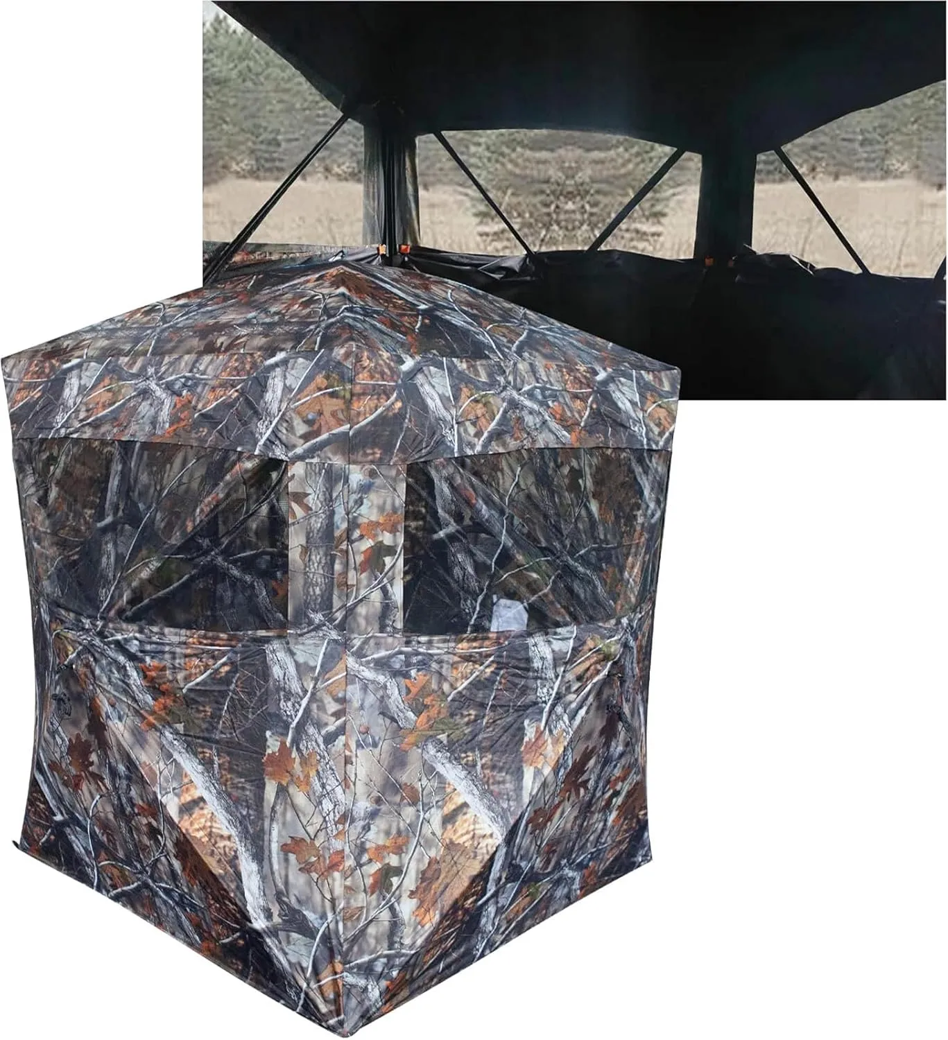 SPUR Collector 2-3 Person Hunting Blind, Portable Ground Blind with Silent Sliding Window, Portable Durable Hunting Tent for Deer & Turkey Hunting