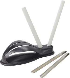 Spyderco Gauntlet Premium - Easy-to-Use Knife Sharpener with Fine Ceramic Rods and Cubic Boron Nitride Rods - 603FCBN