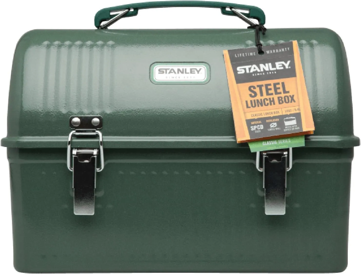 Stanley Classic Lunch Box 10 qt | Vintage Metal Lunchbox | Durable Meal Container with Handle and Latch | Stores Food, Drinks, Thermos, Water Bottle