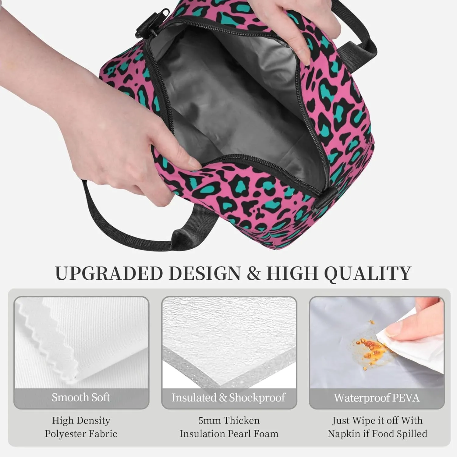 Starry Night,Insulated Reusable Lunch Bag with Adjustable Shoulder Strap for Adults,Star in Sky Astronomy,Leakproof Office Picnic Hiking Beach Tote Bag,Blue,9x5x7.8in