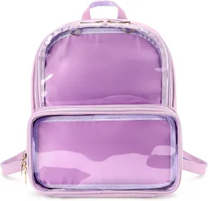 STEAMEDBUN Ita Bag Double Window Candy PU Leather Backpack Kawaii Pins Bag with insert