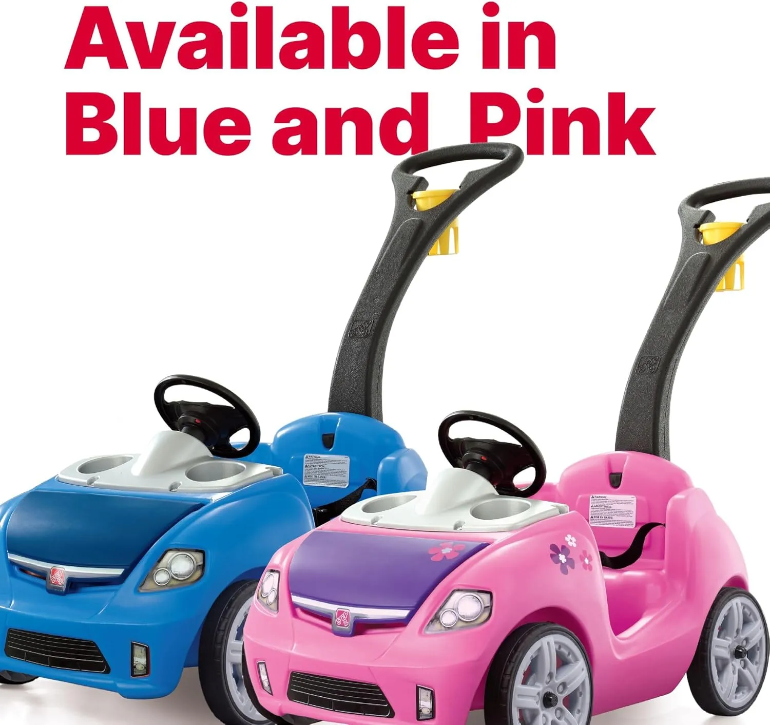 Step2 Whisper Ride II Buggy Kids Push Car, Ride On Toy, Stroller Substitute, Includes Seat Belt & Horn, Made of Durable Plastic, Max Weight 50 lbs., For Toddlers 1.5-4 Years Old, Blue