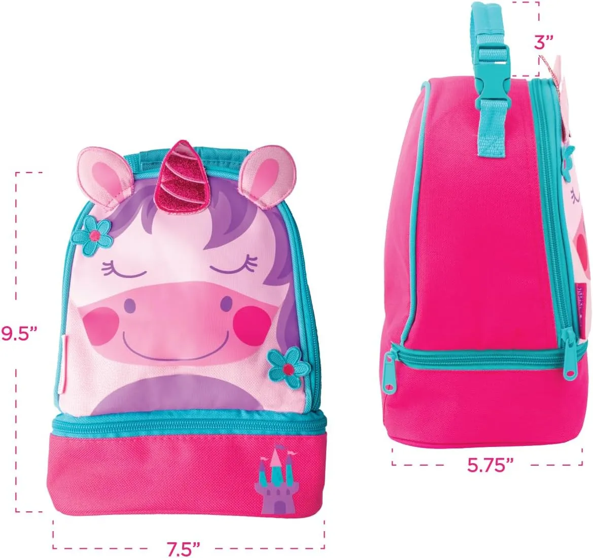 Stephen Joseph Girls Lunch Pal, Pink Unicorn, Meal Holder