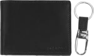 Steve Madden Mens RFID Leather Wallet Gift Set with Key Fob