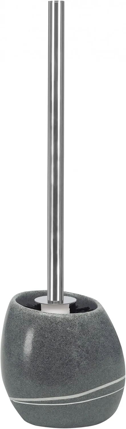 Stones Durable Toilet Brush Holder 15.35" t X 4.92" w (Sand Beige)