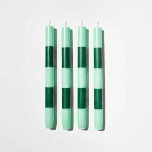 STRIPE CANDLE PACK - JADE   GREEN